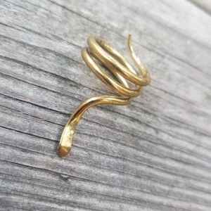 Brass spiral snake ring brass high quality